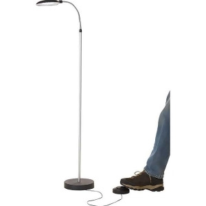 Jobar Jb7243sil Jobar Battery Operated Led Cordless Anywhere Floor Lamp with Foot Control - All