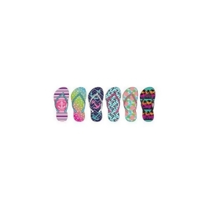 Misc Novelty Clothing Ztl2541 A Women S Tropical Printed Flip Flops Assortment - All