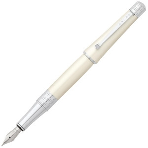 Cross At0496-2ms Cross Beverly Pearlescent White Lacquer Fountain Pen - All
