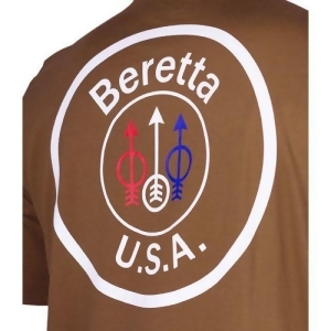 Beretta Ts252t14160812x Beretta T-shirt Usa Logo 2X-large Tobacco Brown - All