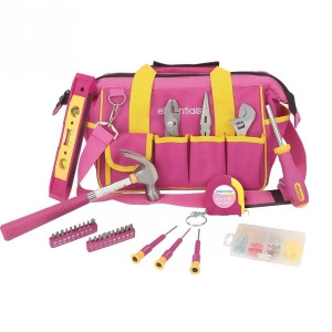 Greatneck 21043 Great Neck 21043 32-Piece Essentials Around the House Tool Set in Pink Bag - All