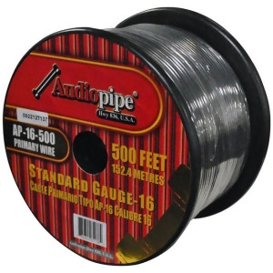 Nippon Ap-15-500 Blk Audiopipe 16 Gauge 500Ft Primary Wire Black - All