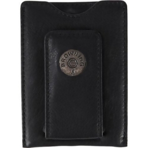 Browning B15500199 Browning Men's Slug Money Clip Leather Black W/magnetic Clip - All