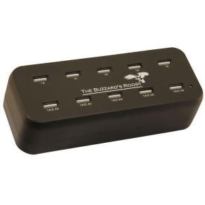 The Buzzard's Roost Buzz-multicharger Black The Buzzard's Roost 10 Port Multi Charger For Garmin Alpha Dc50 Tt10 T5 - All