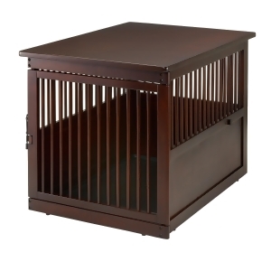 Richell 94917 Dark Brown Richell Wooden End Table Dog Crate Large Dark Brown 41.5 X 29.9 X 29.5 - All