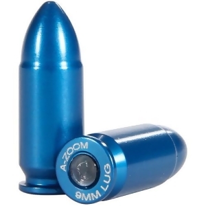 A-zoom 666692153167 A-zoom Metal Snap Cap Blue 9Mm Luger 10-Pack - All