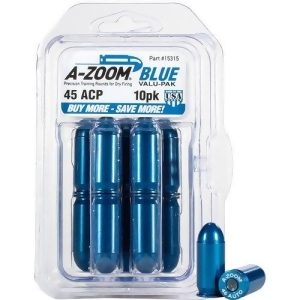 A-zoom 66692153150 A-zoom Metal Snap Cap Blue .45Acp 10-Pack - All