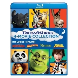 Dreamworks 4 Movie Coll Httyd/madagascar/shrek/kung Fu Panda Blu-ray - All