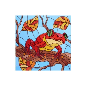 UPC 028906571868 product image for 57186 Diamond Art Kit 12X12 Intermediate Stain Gl Frog - All | upcitemdb.com