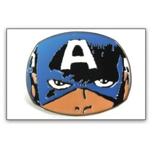 Belt Buckle Marvel Captain America Face Metal Comic bb147023mvl - All