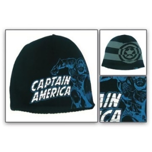 Beanie Cap Marvel Captain America Black Comic Hat be138614cpa - All