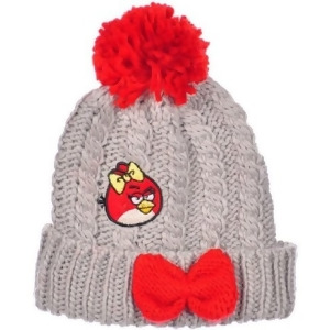 Beanie Cap Angry Birds Red Birds Chunky with Furry Ball Hat etab3032 - All