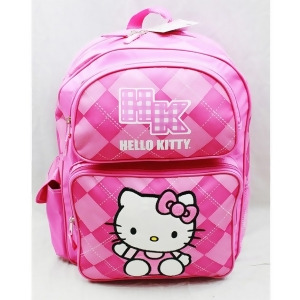 Backpack Hello Kitty Pink Checker Large School Bag 82078 - All