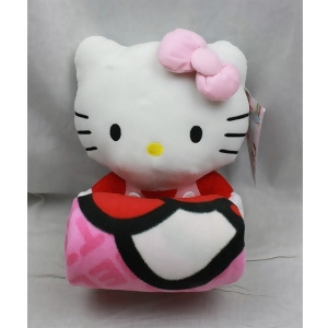Blanket Hello Kitty Plush Doll Blanket Pink Bow Set Fleece 68390 - All