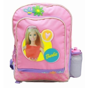 Backpack Barbie Purple w/ Water Bottle Large School Bag 14587 - All