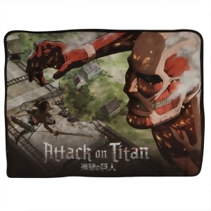 Blanket Attack On Titan Eren Vs. Colossal Titan Fleece Throw cfb-aot-bigred - All