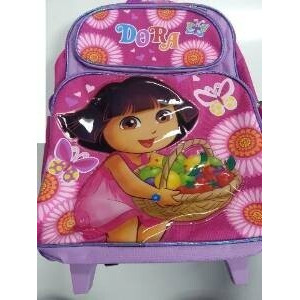 Large Rolling Backpack Dora the Explorer Dity Daisy School Bag 629632 - All