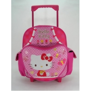 Small Rolling Backpack Hello Kitty Garden School Book Bag 629885 - All