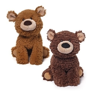 Plush Gund Netty Light Brown Fluffy Bear 9.5 Set of 2 4048282 - All