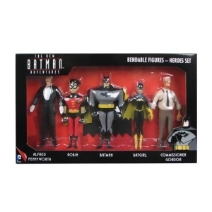 Action Figures Batman Heroes Set Batman Robin Batgirl Gordon Alfred dc-3940 - All