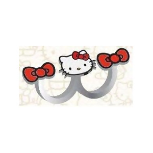 Two Finger Ring Hello Kitty Double Bow sanr0027 - All