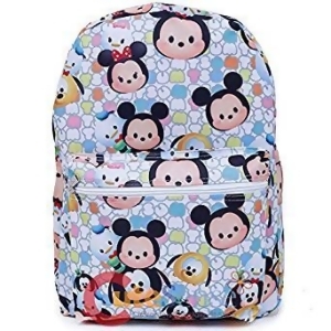Backpack Disney Tsum Tsum All-Over Print White 16 School Bag 120076 - All
