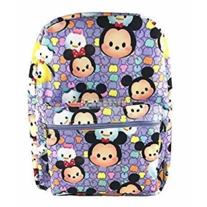 Backpack Disney Tsum Tsum All-Over Print Purple 16 School Bag 120818 - All