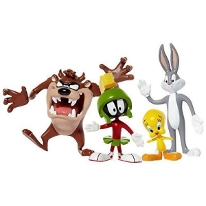 Action Figures Looney Tunes 4pc Box Set Bendable Toys lt-4808 - All