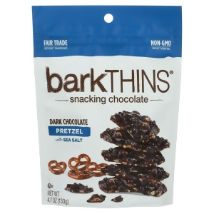 Bark Thins Dark Chocolate Pretzel with Sea Salt Pack of 12 4.7 oz. - All