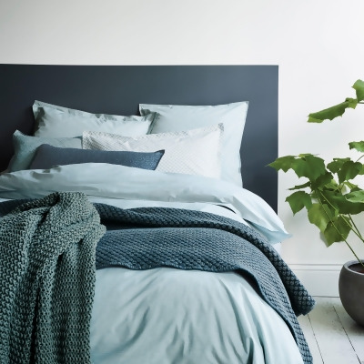 Murmur Bedding Chambray Double Duvet Cover Eucalyptus From