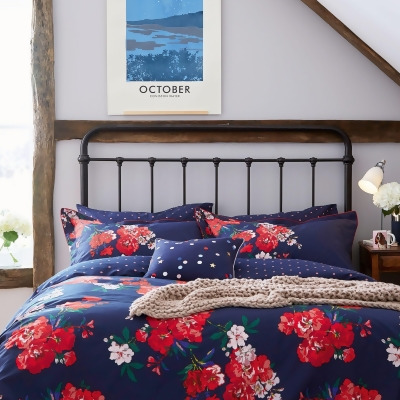 Joules Beau Floral Single Duvet Cover French Navy From Bedeck