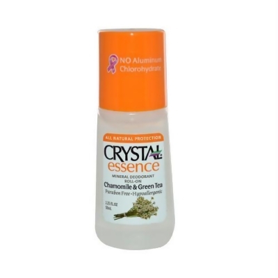 Crystal Essence 486407 Crystal Essence Mineral Deodorant Roll-On Chamomile and Green Tea - 2.25 fl oz 