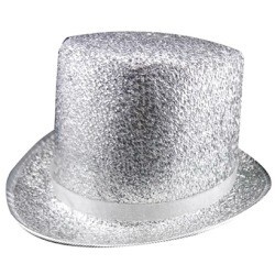 Dress Up America 661 Halloween Costume Silver Top Hat