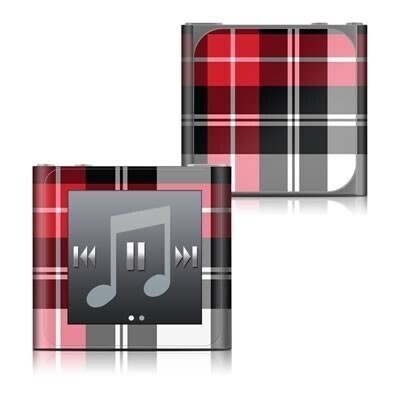 DecalGirl IPN6-PLAID-RED Apple iPod nano - 6G Skin - Red Plaid 
