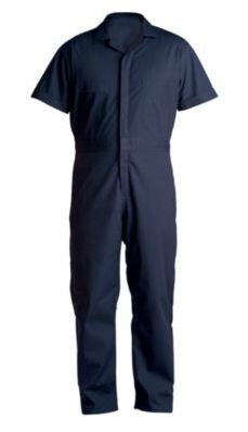 Navy Berne Apparel P700NVT560 3X-Large Tall Poplin Short Sleeve Coverall