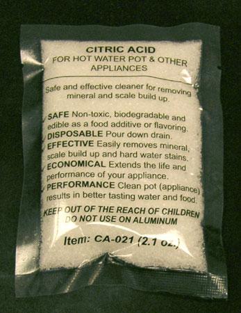 Sunpentown CA-021-10pk 0.21 oz. Citric Acid Cleaner 