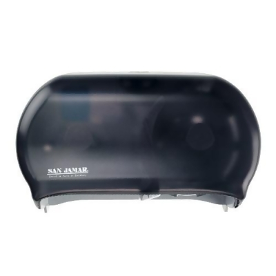 San Jamar SAN R3600TBK Versa-Twin Tissue Toilet Tissue Dispenser - Black Pearl 