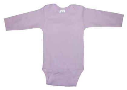 Bambini 101B L Pastel Pink Long Sleeve One Piece- Large