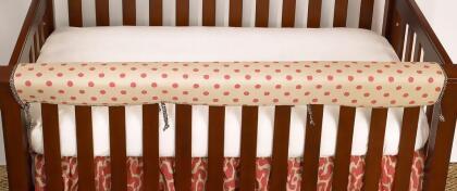 Cotton Tale RD4F Raspberry Front Crib Rail Cover Up Set