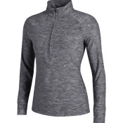 Under Armour 69647 Zinger Heather Womens 0.5 Zip - Carbon Heather Grey Under Armour 69647 Zinger Heather Womens 0.5 Zip - Carbon Heather Grey