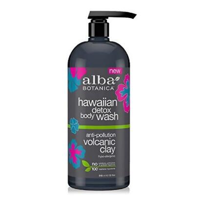 Alba Botanica 2011898 32 fl oz Anti-Pollution Volcanic Clay Hawaiian Detox Body Wash