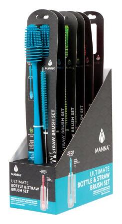 Manna 6601199 Silicone Bottle & Straw Brush Set - Pack of 6 