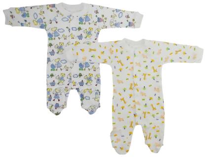 Sleep & Play, White with Printed - Medium