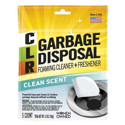 Clear Garbage Disposal Foaming Cleaner & Freshener Pods, Pack of 5 