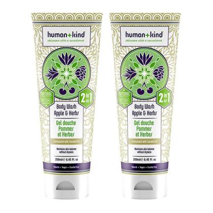 Humankind K0000638 Apple & Herbs -Body Wash for Unisex - 8.45 oz - Pack of 2