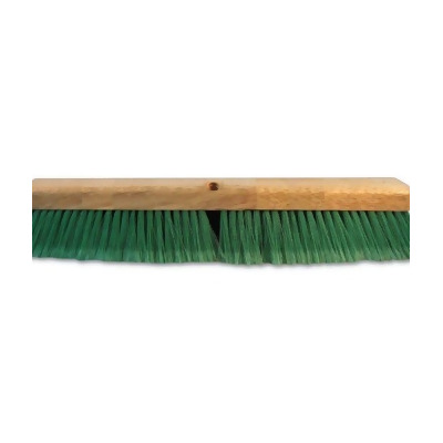 Boardwalk BWK20724 24 in. Push Broom Head with 3 in. Green Flagged Recycled Pet Plastic 