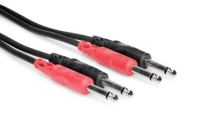 Hosa Technology CPP-203 Stereo Interconnect Dual 0.25 in. TS to Same - 3 m 