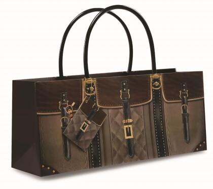 Wrap-Art 17786 Town & Country Purse Bag with Plastic Tubular Handles 