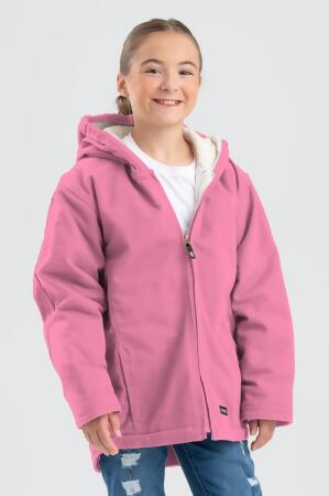 Berne BHJ41TDRER300 Toddler Softstone Hooded Coat, Sherpa, Desert Rose - Size 4T