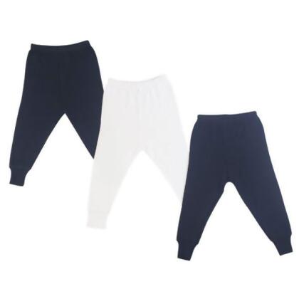 Bambini LS-0667NB Long Pants, White & Pink - Newborn